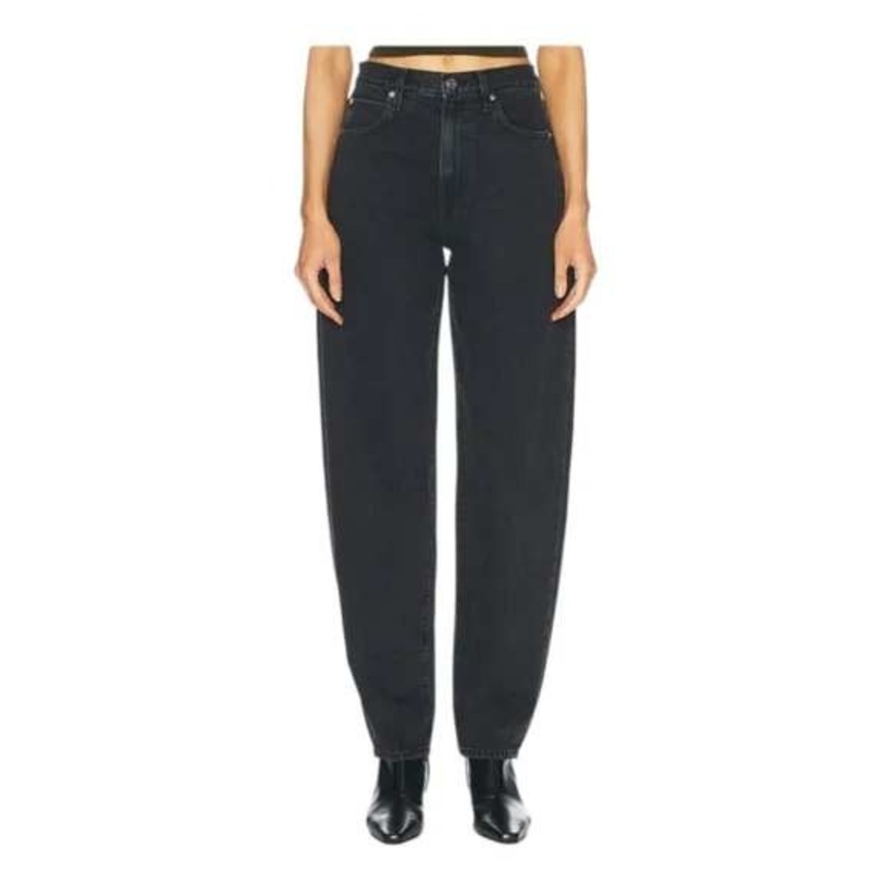 Frame Jeans Womens 25 Black The Narrow Barrel‎ Denim Death Valley Wash